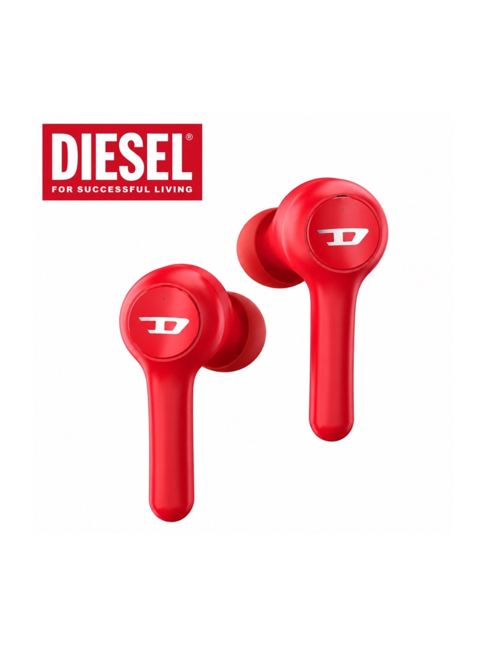 DIESEL Red True Wireless Bluetooth Earbuds NWT Factory Sealed